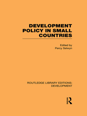 cover image of Development Policy in Small Countries